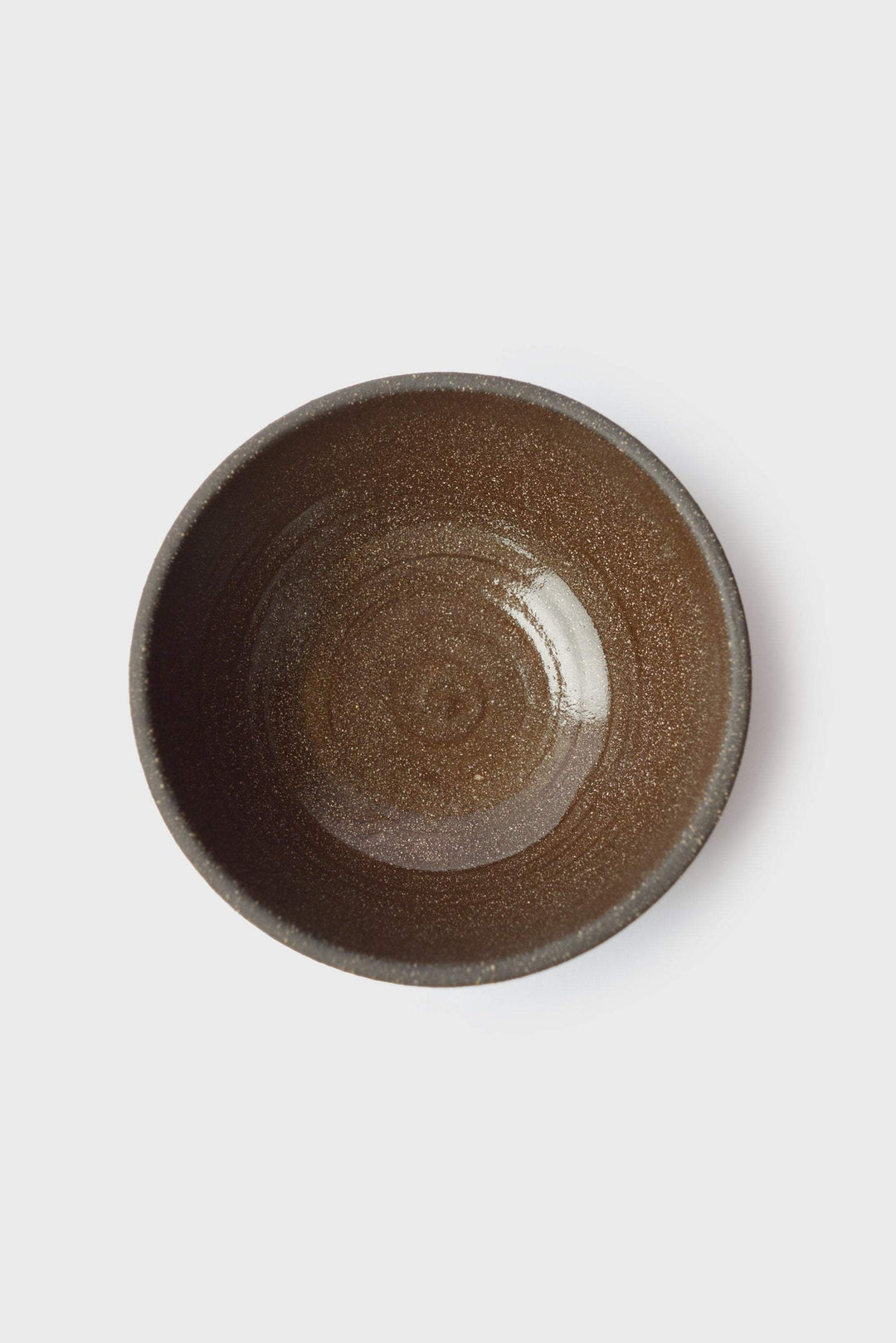 Handmade Dark Stoneware Bowl "Pumpernickel"