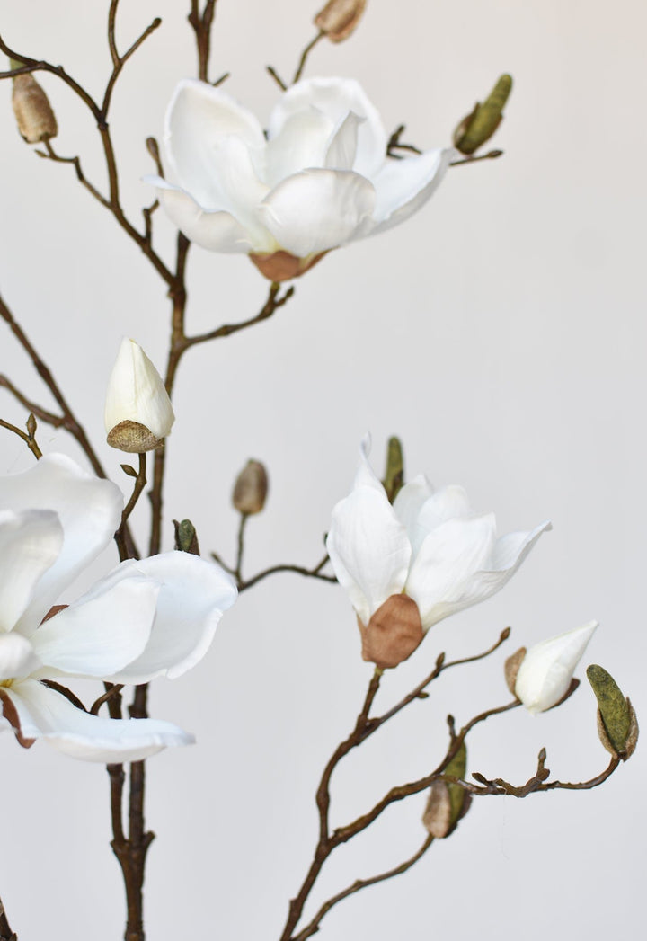 40" Faux Magnolia Branch Stem
