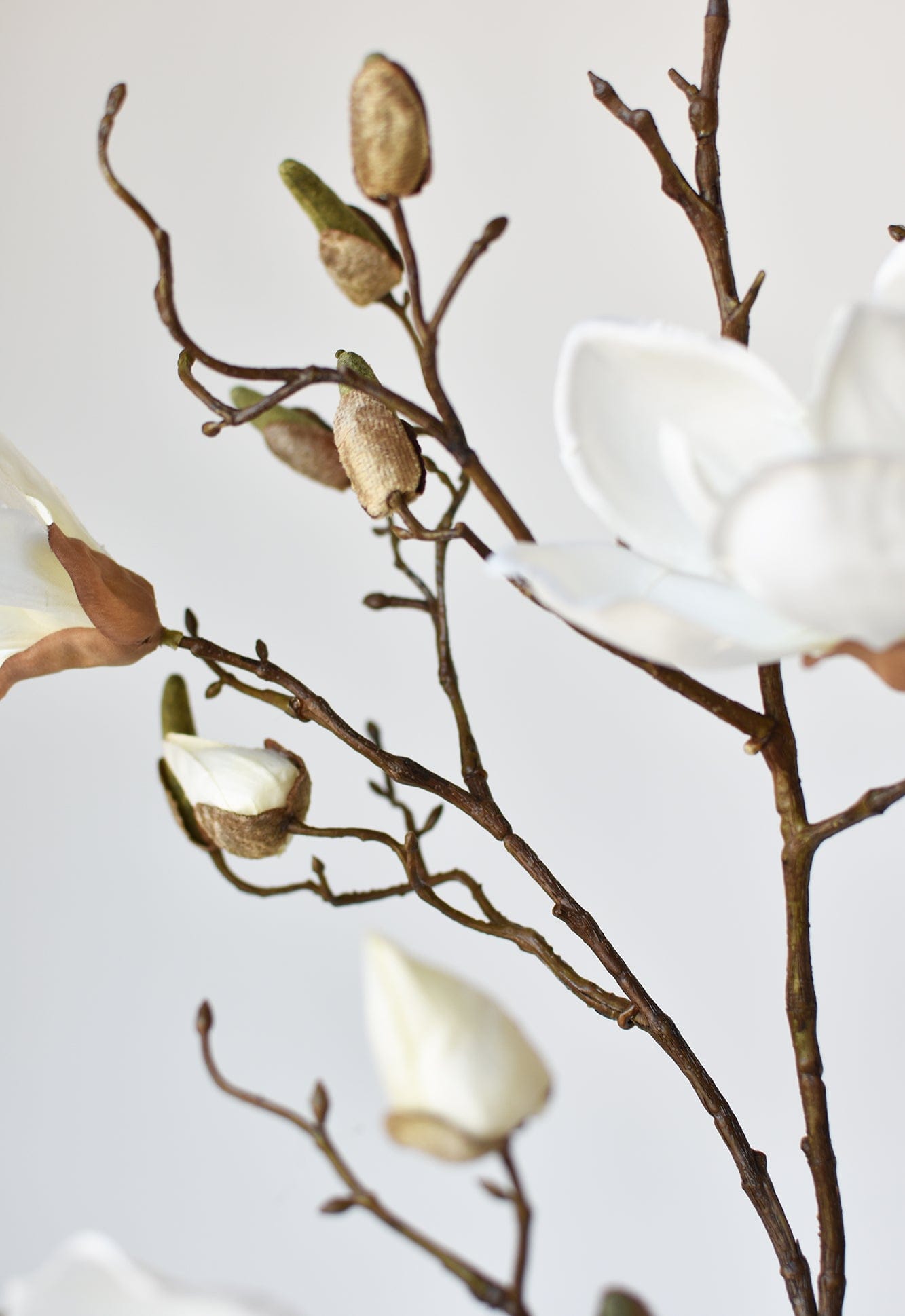 40" Faux Magnolia Branch Stem