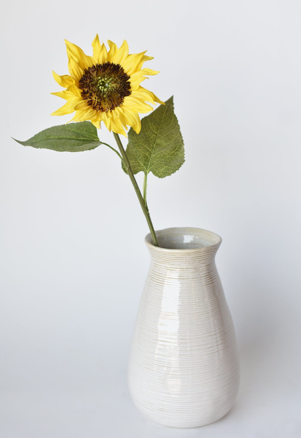 25" Faux Sunflower Stem Yellow