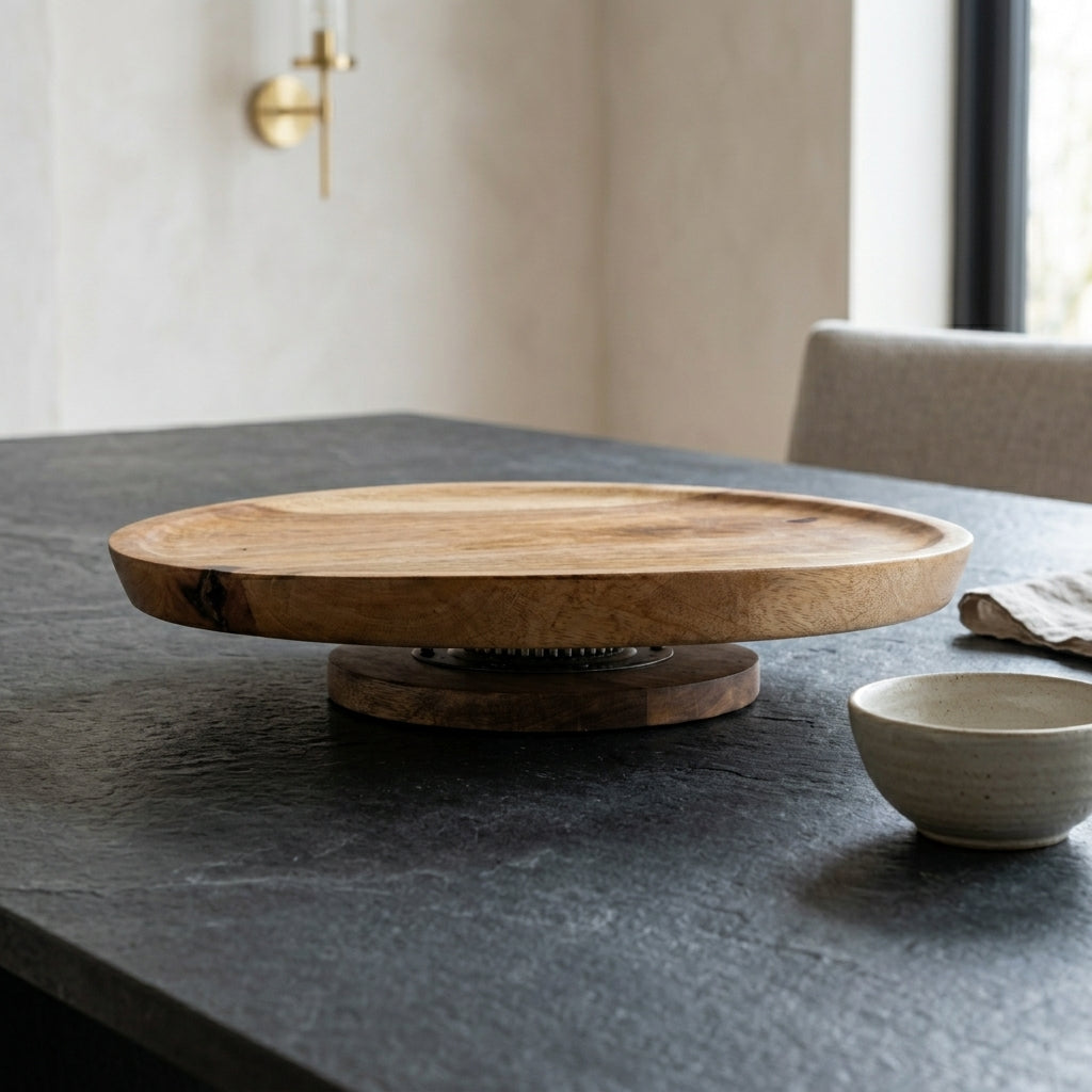 House of Avana Mango Wood Lazy Susan Turntable