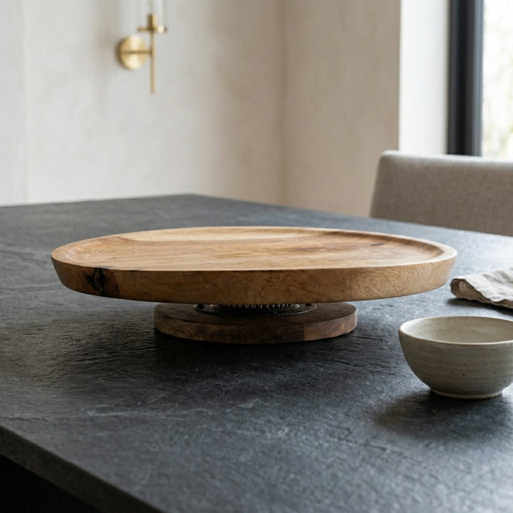 House of Avana Mango Wood Lazy Susan Turntable