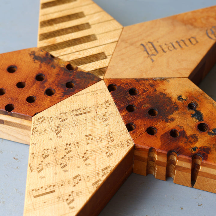 Engraved Piano Stars
