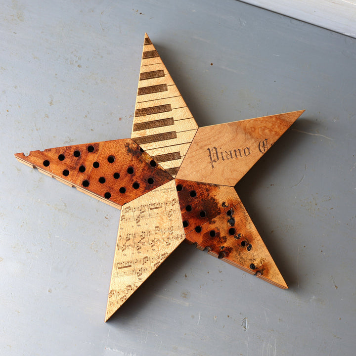 Engraved Piano Stars