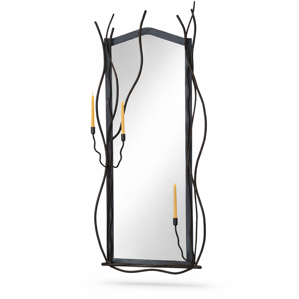 New Shoots Mirror Frame with Candle Holders