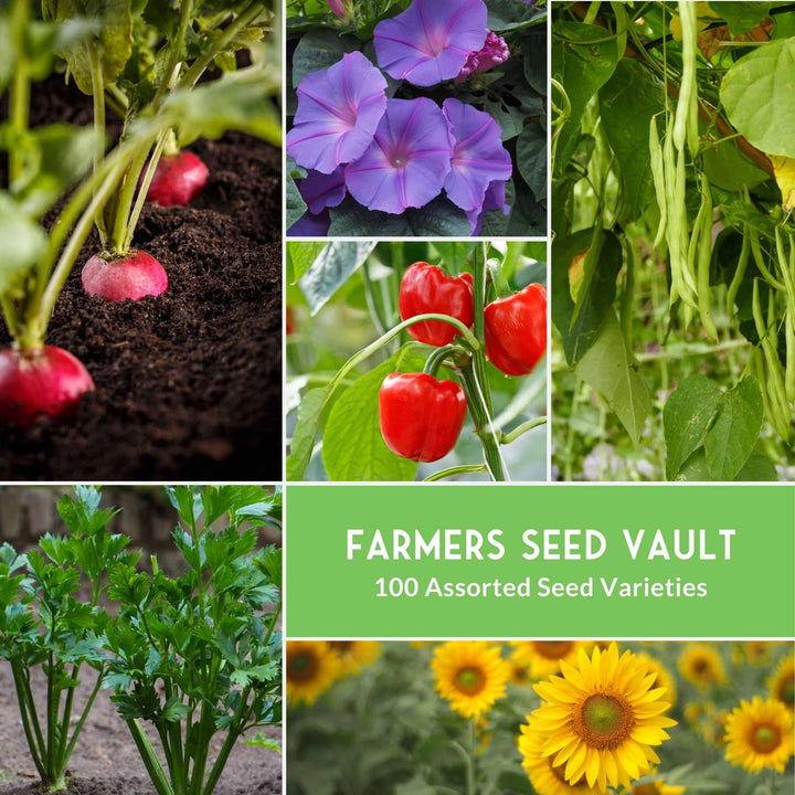 Complete Heirloom Survival Garden Seed Kit – 100 Non-GMO Packets