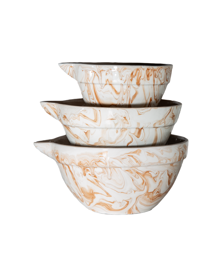 Marbled Terra Mixing Bowls - Set of 3