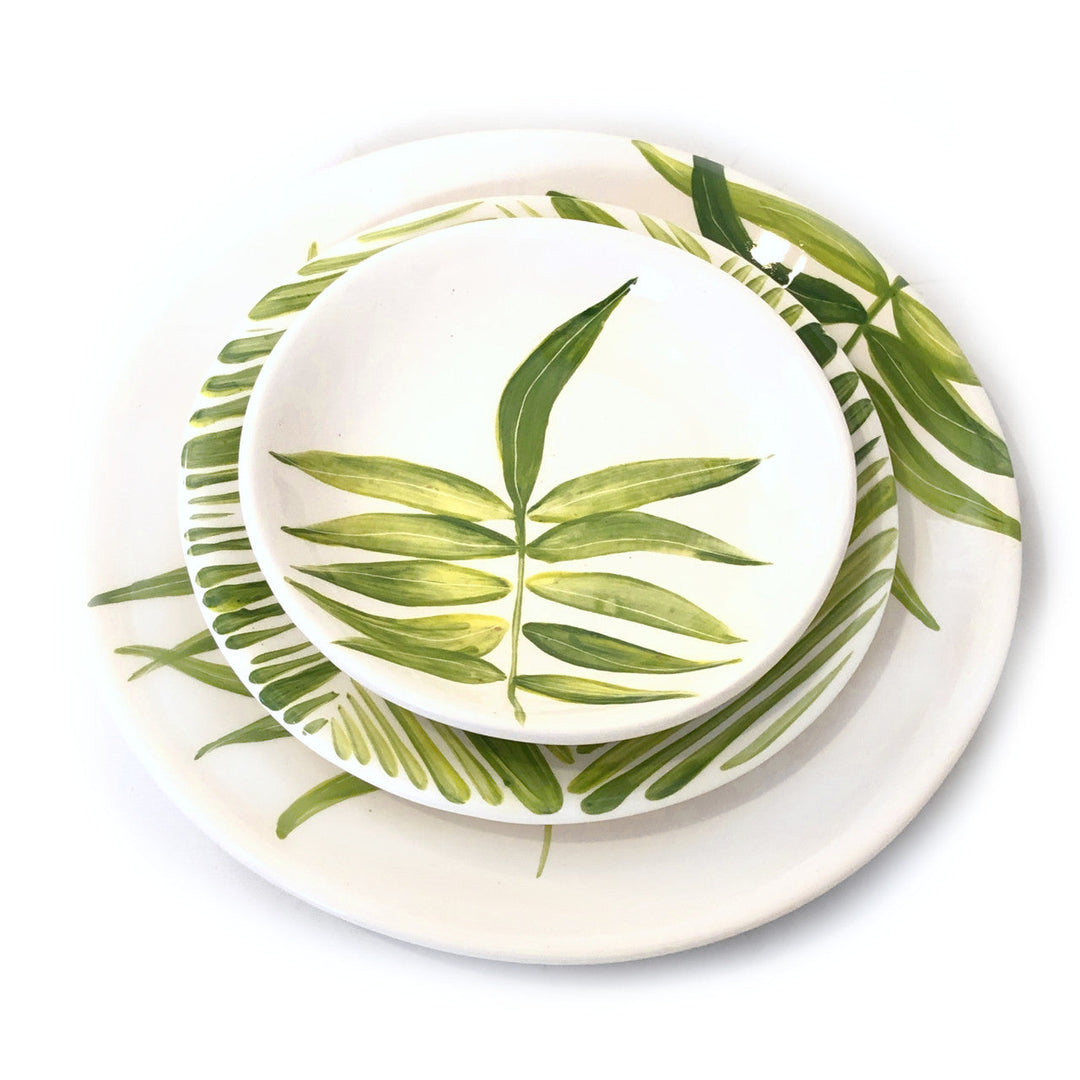 Floating Leaves Dinner Plate - Green