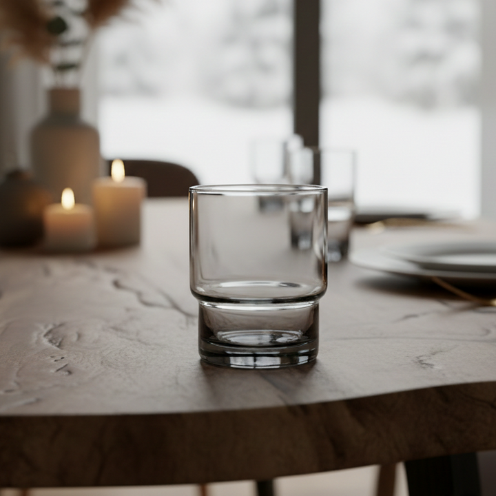 Smoke Rock Glass- Set of 4