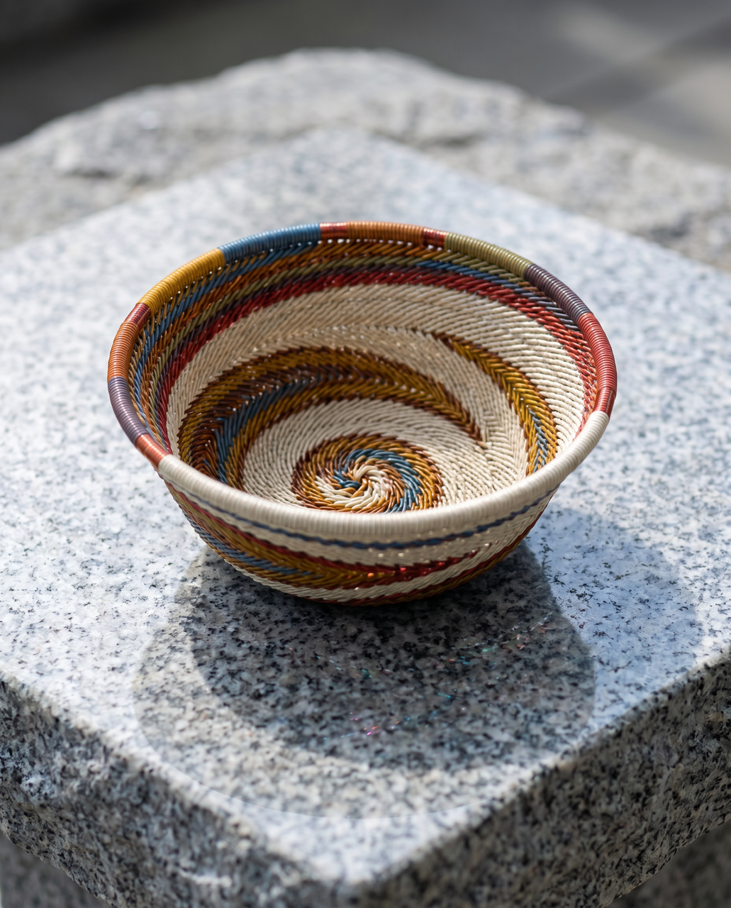 Zulu Wire Basket Bowl - Copper + Sand, Small