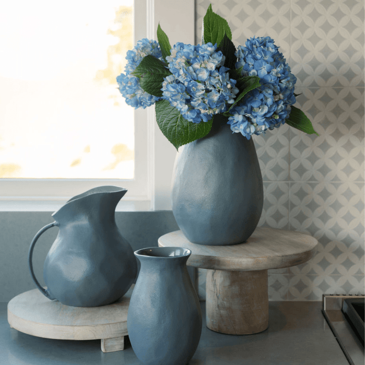 Warm Grey Aluminum Vase Cut Flower Rose Home Decor Table Centerpiece