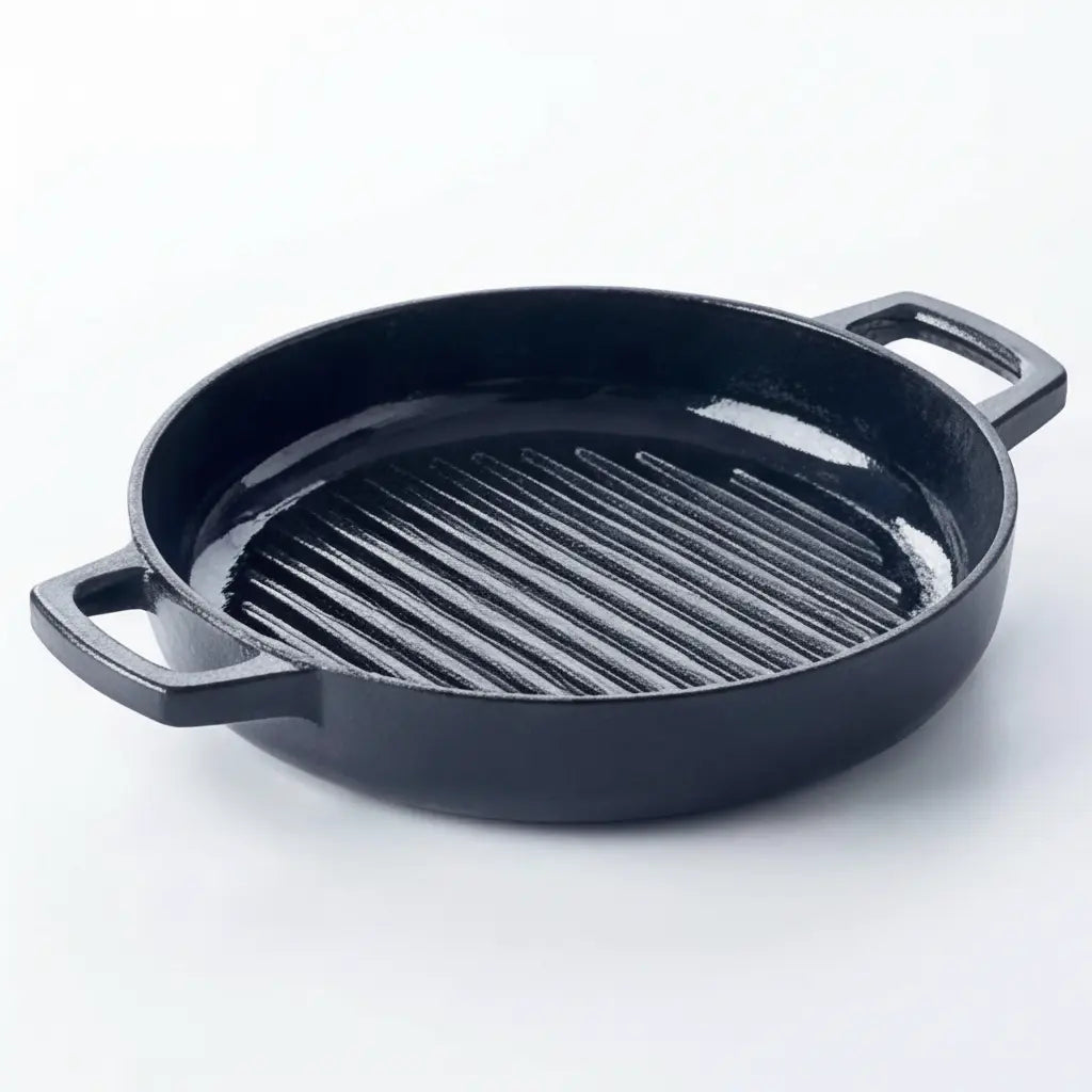 Enameled Cast Iron Grill Pan, 11"