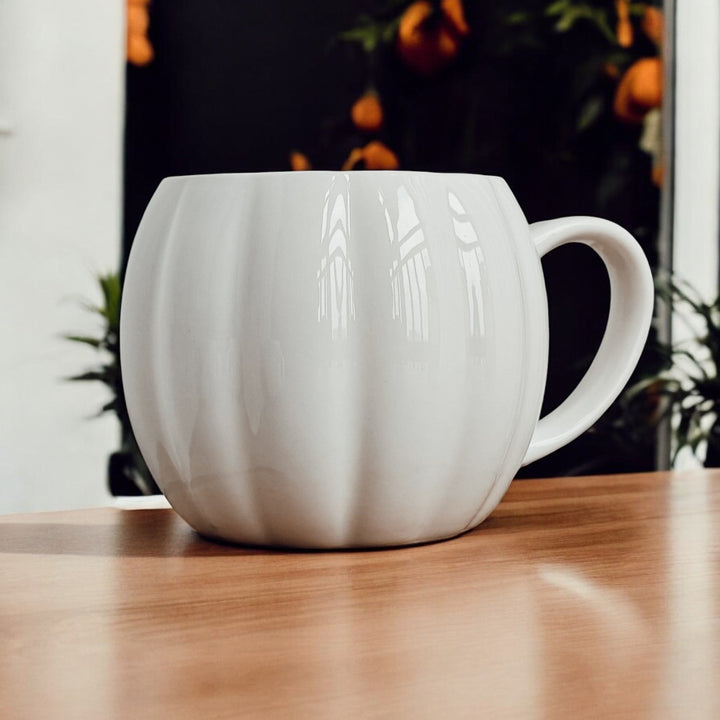 Pumpkin Shaped Ceramic Coffee Mug 16.8oz Fall Drinkware Great Gift for Friends