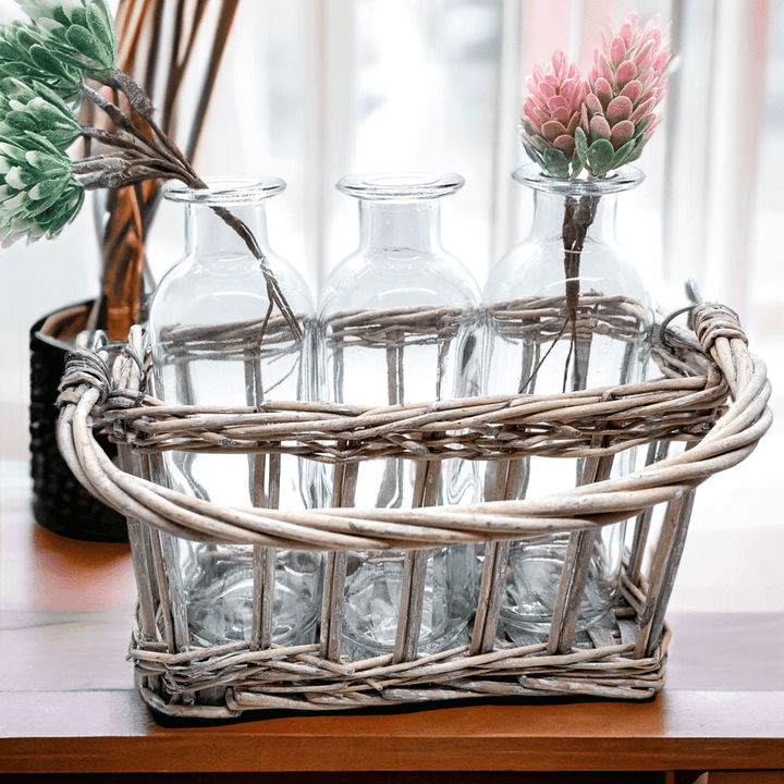 Willow Wrapped Vases