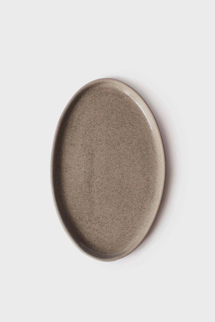 Handmade Stoneware Serving Platter "Concrete"