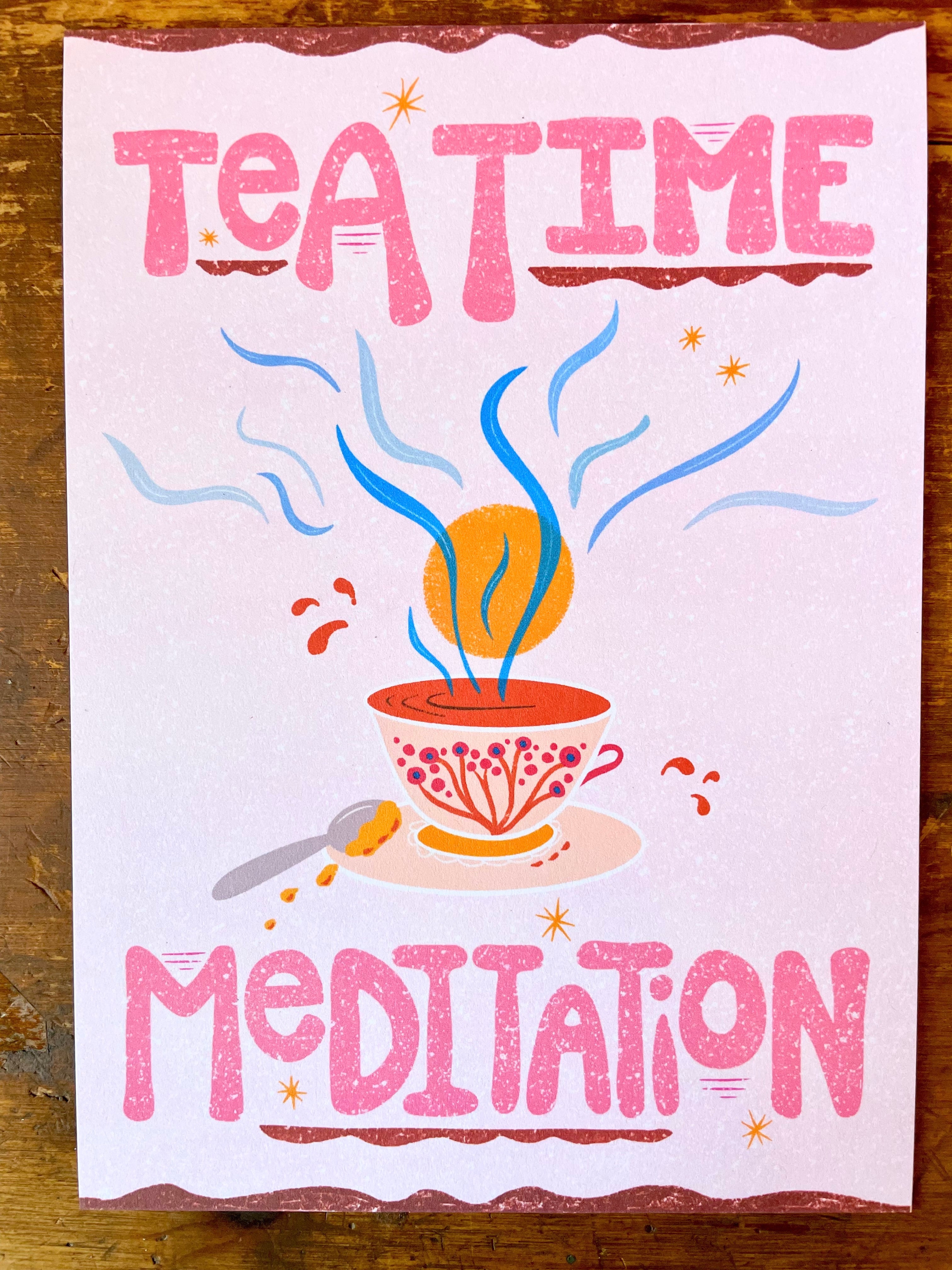 "Peaceful Dreams" Organic Tea Gift Set w. Pocket Mindfulness Journal & Honey (Sip & Relax)