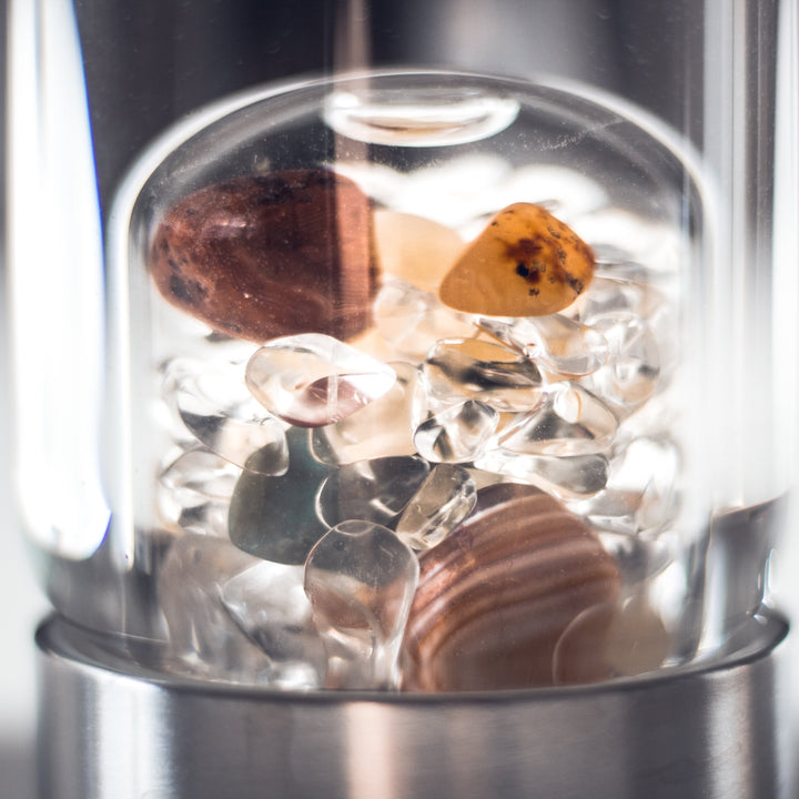 ViA HAPPINESS | Jade, Orange Calcite, Carnelian &amp; Clear Quartz