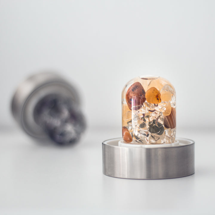 ViA HAPPINESS | Jade, Orange Calcite, Carnelian &amp; Clear Quartz