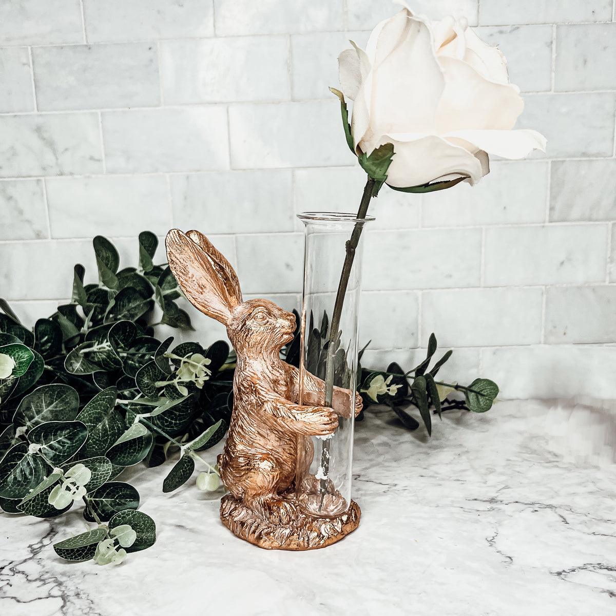 Gold Bunny Bud Vase