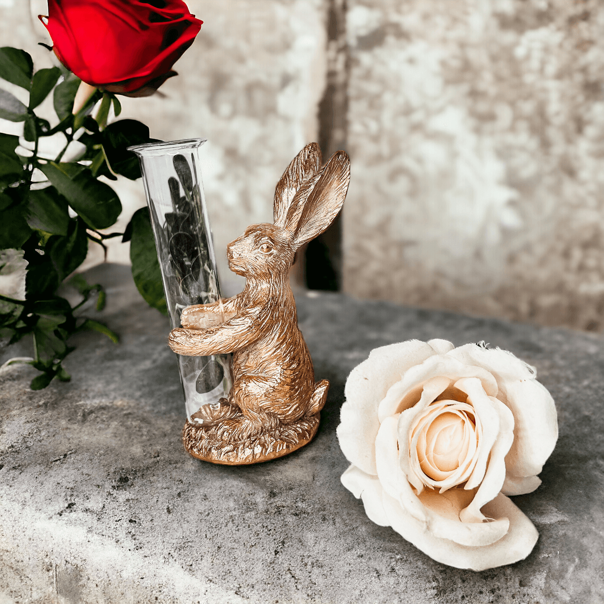 Gold Bunny Bud Vase