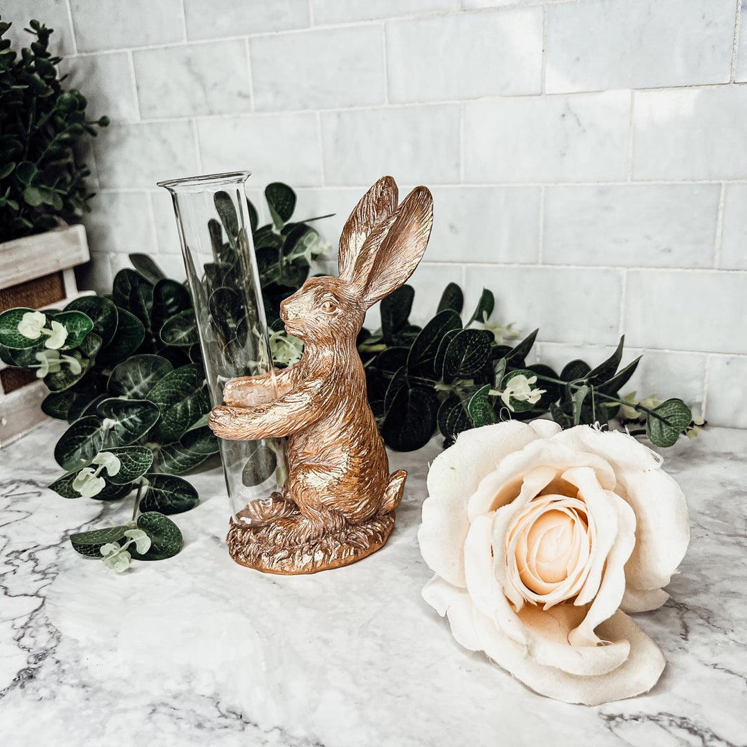 Gold Bunny Bud Vase