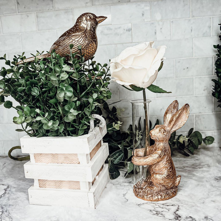 Gold Bunny Bud Vase