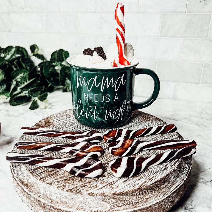 Edible Sugar Spoons 6 Pack Peppermint Cinnamon Cocoa Flavor Gift Box Great Gifts