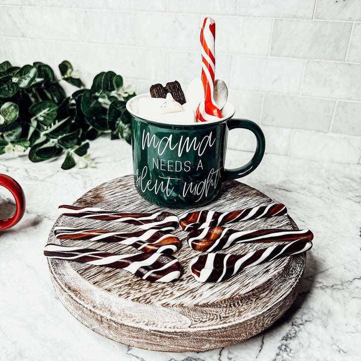 Edible Sugar Spoons 6 Pack Peppermint Cinnamon Cocoa Flavor Gift Box Great Gifts