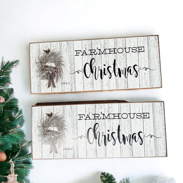 Farmhouse Christmas Wooden Sign 10 Inch Holiday Tabletop Decor Fun Gifts for Her