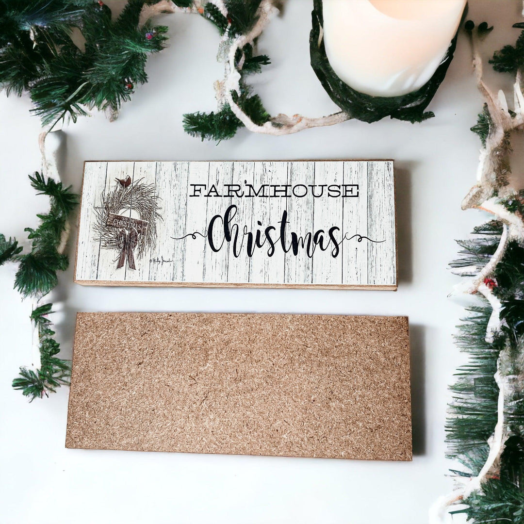 Farmhouse Christmas Wooden Sign 10 Inch Holiday Tabletop Decor Fun Gifts for Her
