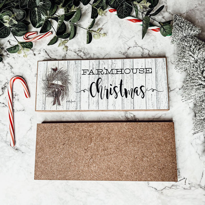 Farmhouse Christmas Wooden Sign 10 Inch Holiday Tabletop Decor Fun Gifts for Her