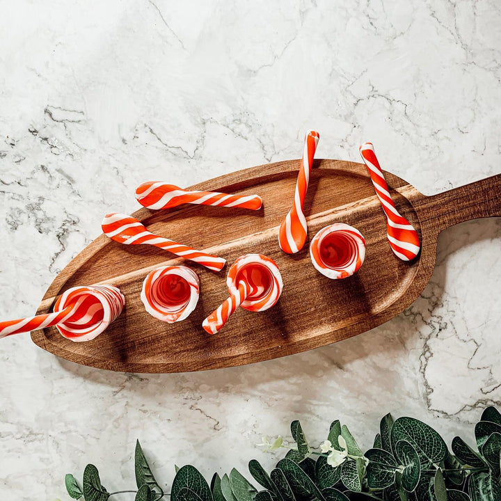 Edible Sugar Spoons 6 Pack Peppermint Cinnamon Cocoa Flavor Gift Box Great Gifts