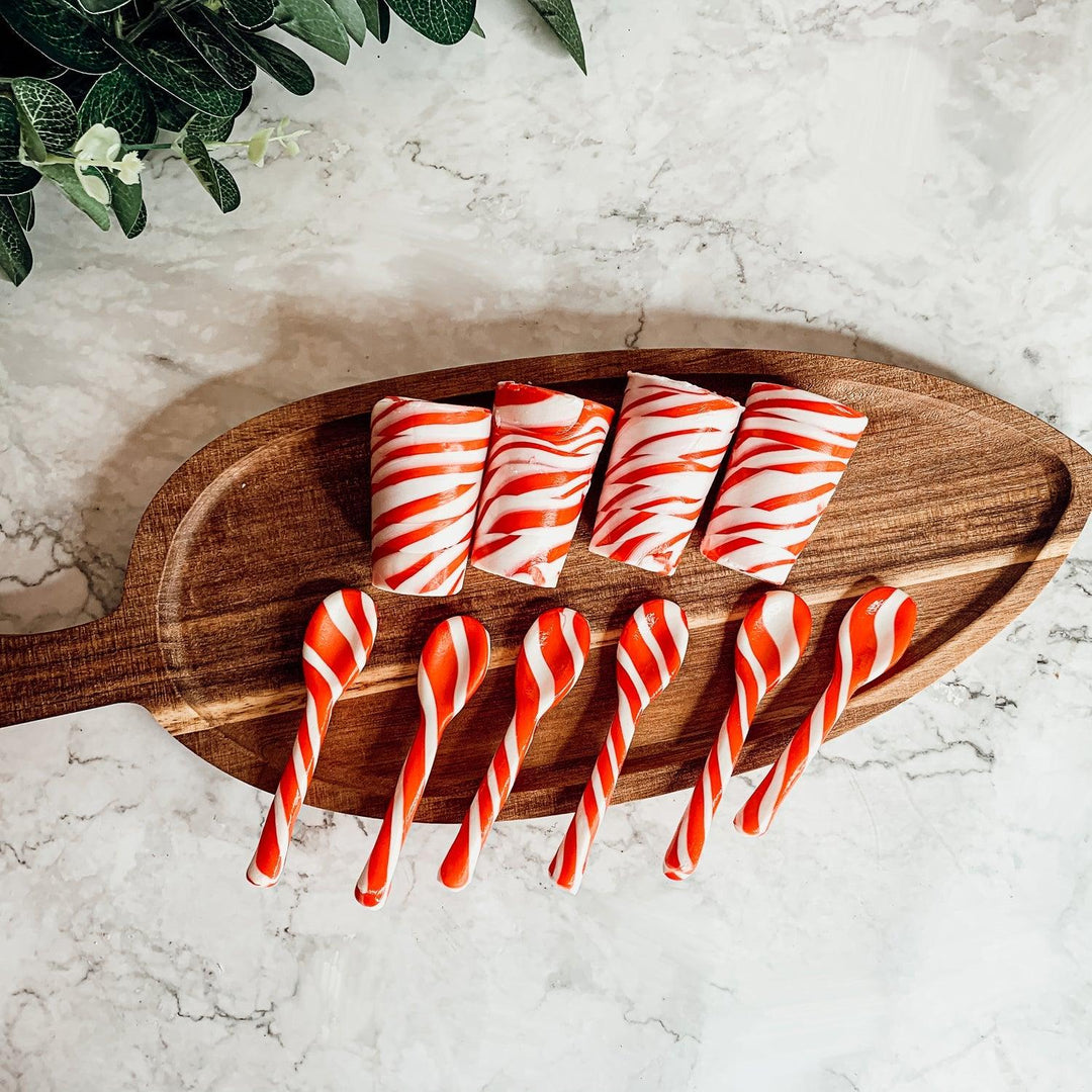 Edible Sugar Spoons 6 Pack Peppermint Cinnamon Cocoa Flavor Gift Box Great Gifts