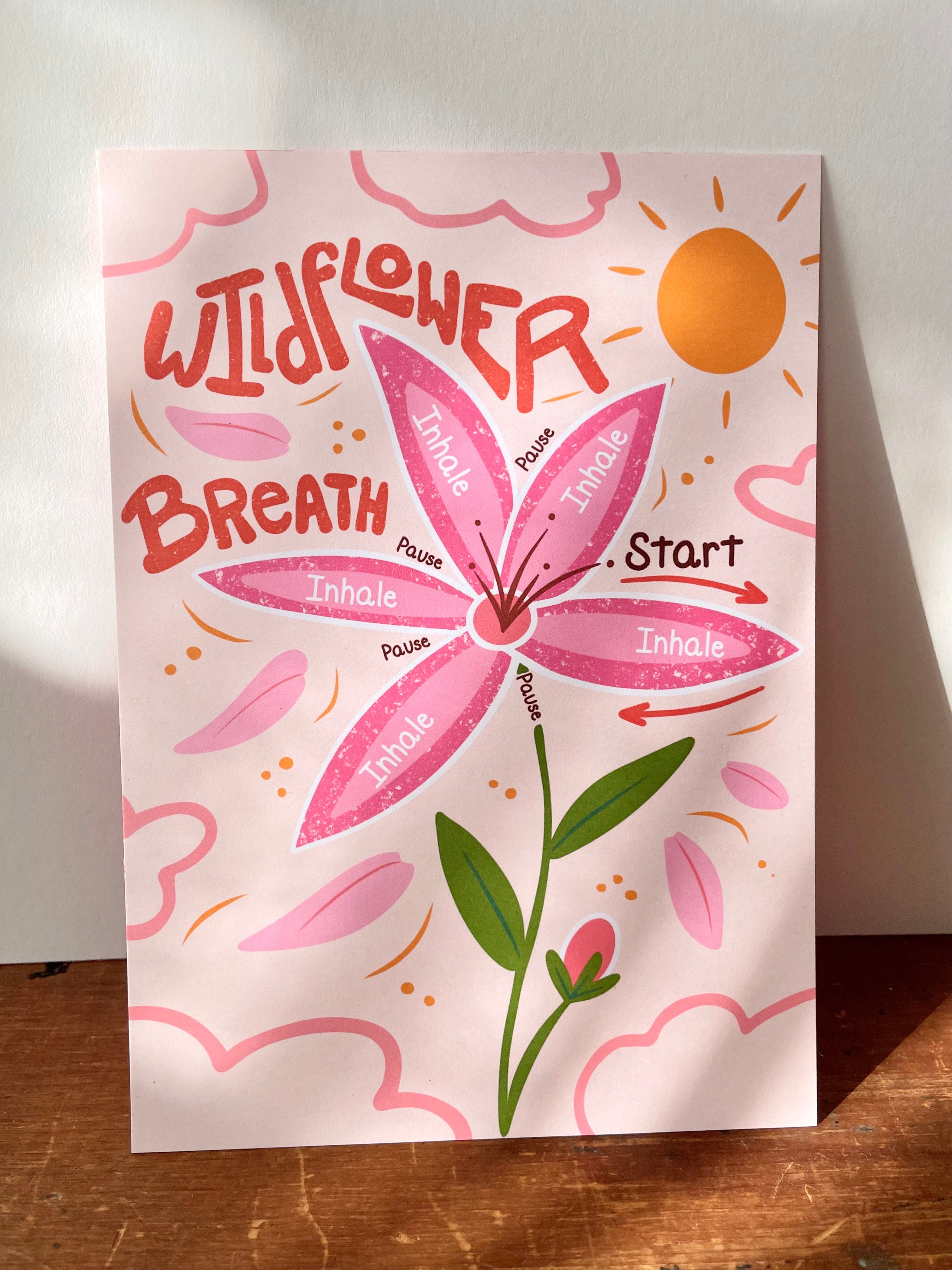"Blooming Bright" Growing Gift Box: Flower Garden Kit, Soy Candle (Honeysuckle + Patchouli), Tulip Tote Bag, Wildflower Meditation Card, "Dream Catcher" Floral Tea, Pocket Journal