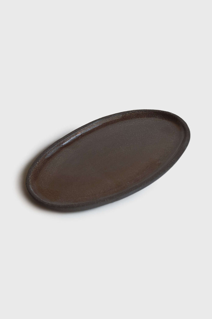 Handmade Oval Stoneware Serving Platter "Pumpernikel"