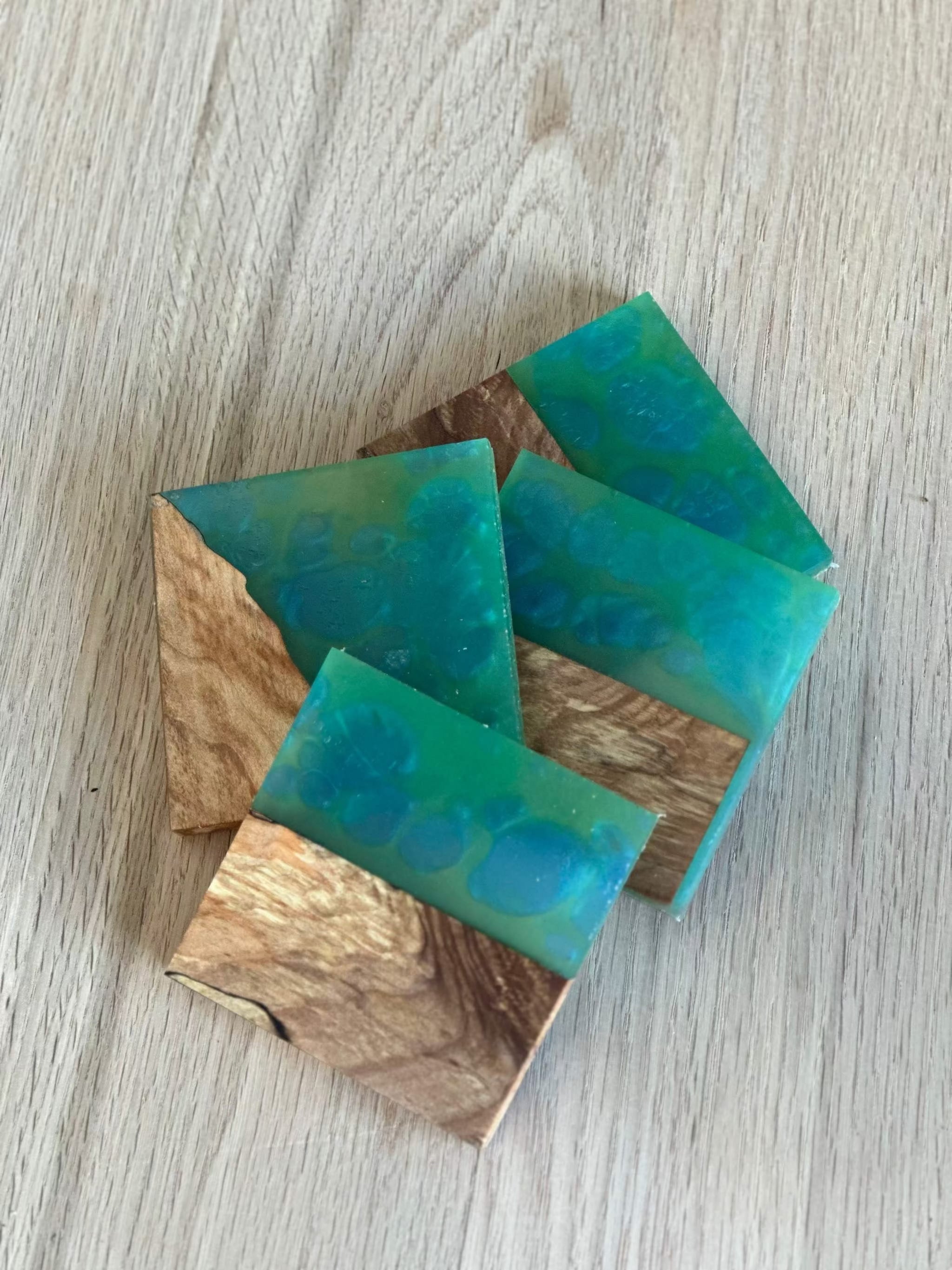 Handcrafted Coasters — Wood, Slate, Epoxy & Marble & Wood