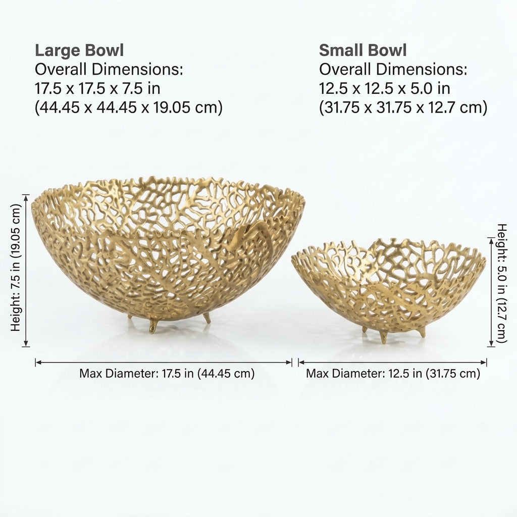 Aluminum Gold Finish Metal Fruit Basket