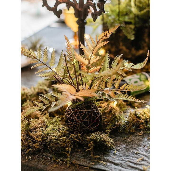 Artificial Fern Ball Faux Plant Fall Color