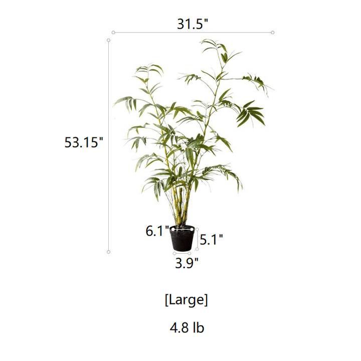 Artificial Bamboo Leaves in Pot
