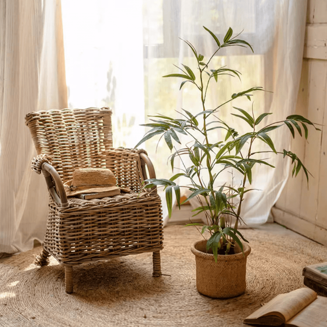 Artificial Bamboo Leaves in Pot