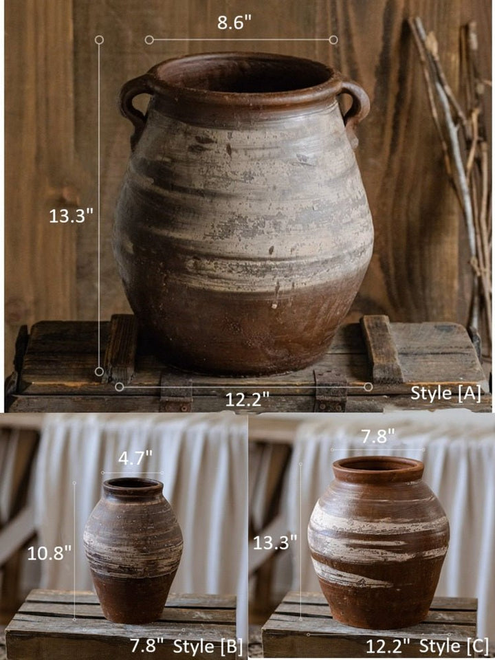 Restoration Brown Clay Pot