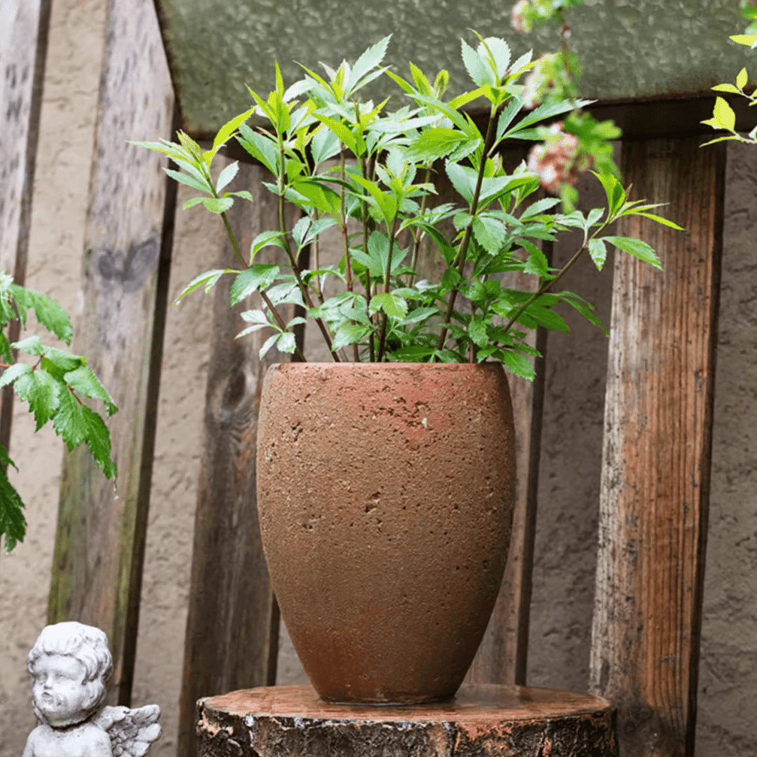 Distressed Cement Plant Pot Tall