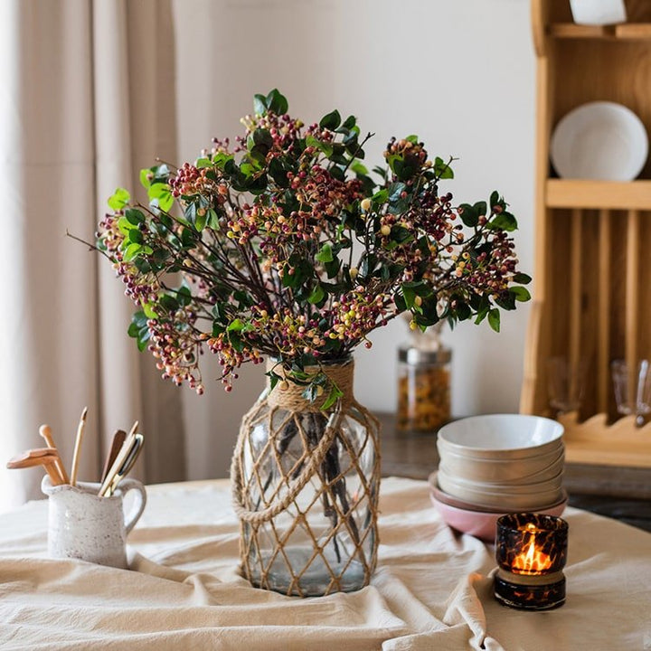 Rose Purple Elder Flower Leaf Bunch 22" Tall