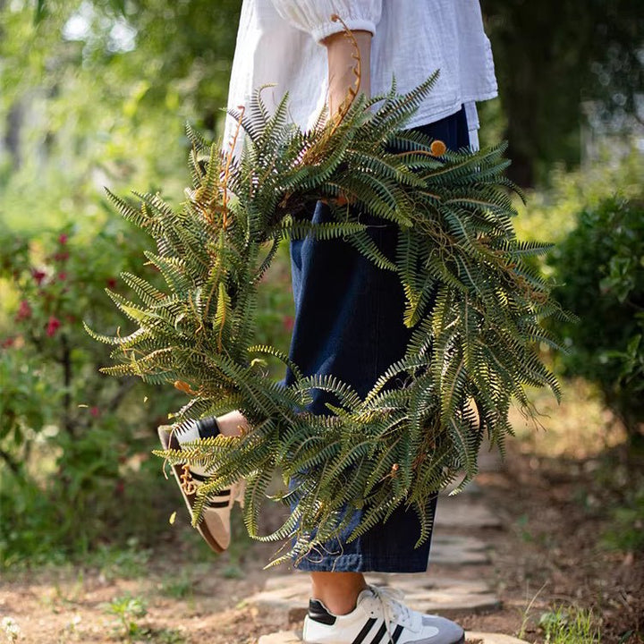 Evergreen Fern Garland and Wreath