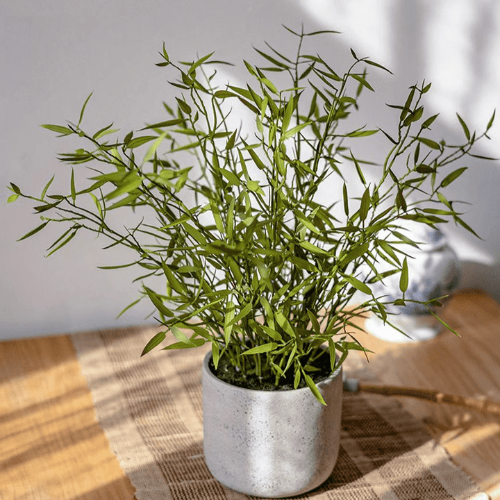 Realistic Mini Bamboo Leaf Potted Plant
