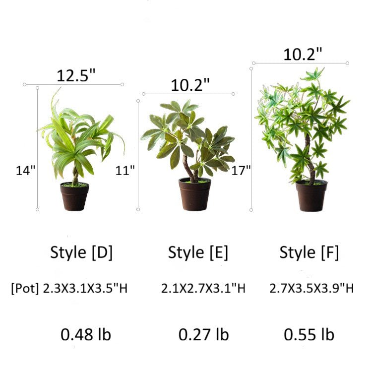 Mini Faux Potted Green Plant