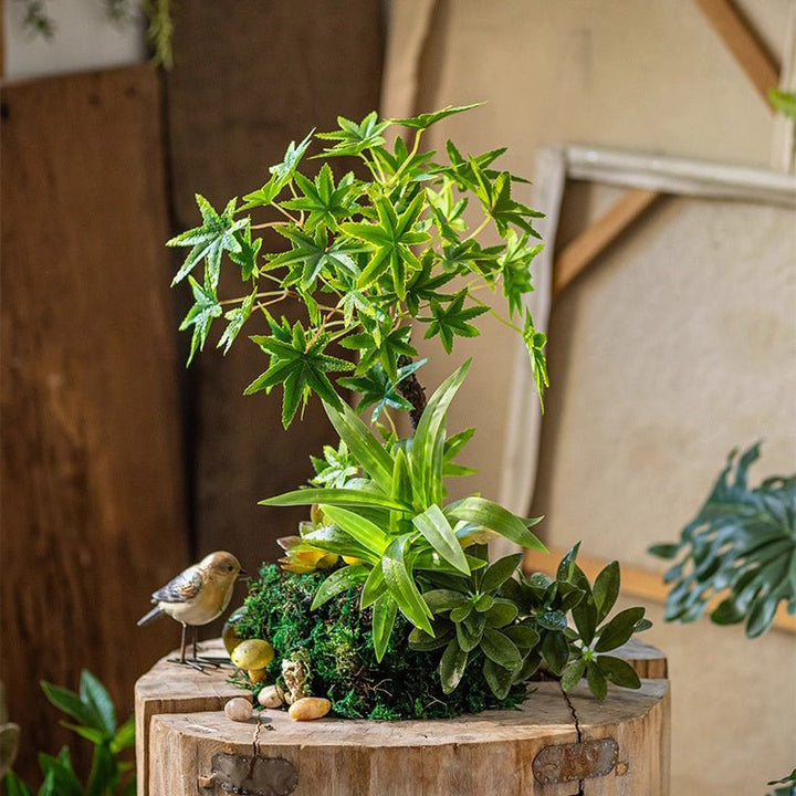 Mini Faux Potted Green Plant