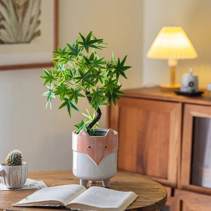 Mini Faux Potted Green Plant