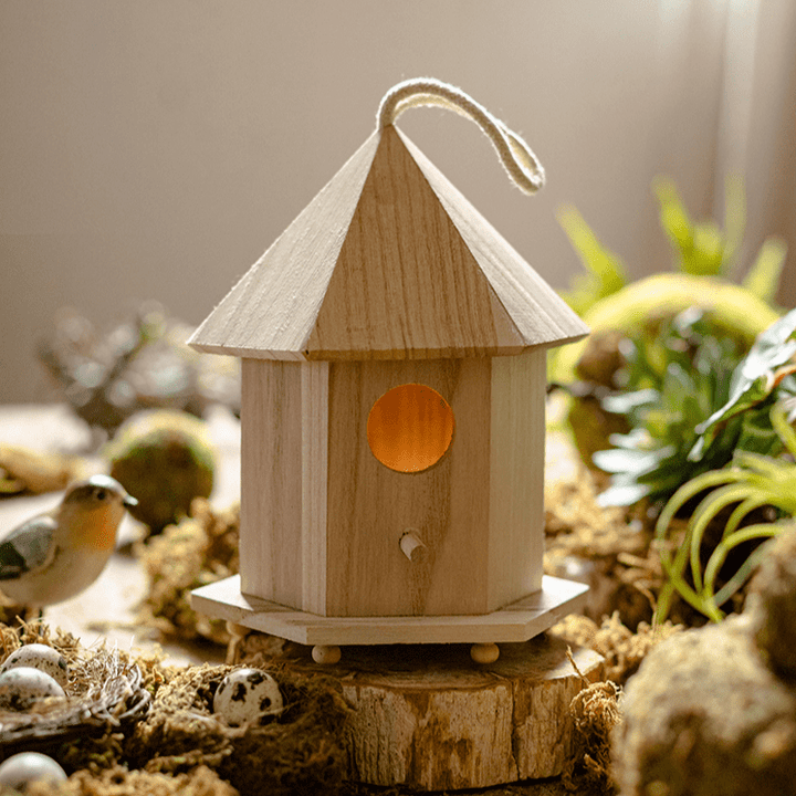 Natural Solid Wood Bird&