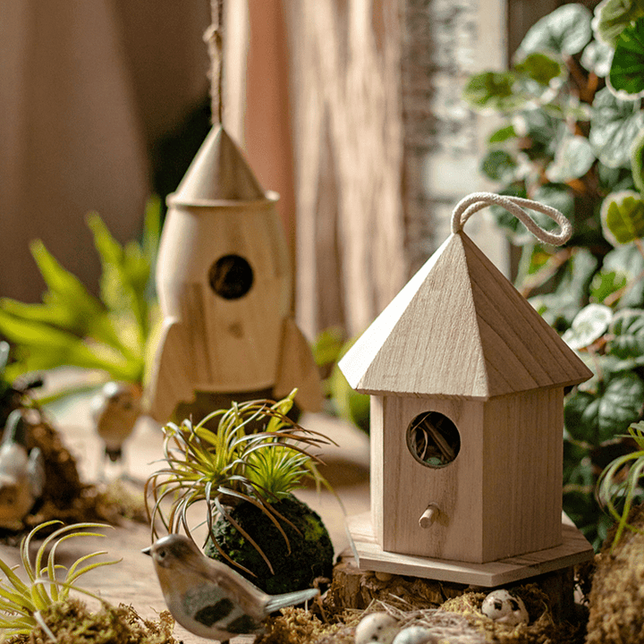 Natural Solid Wood Bird&